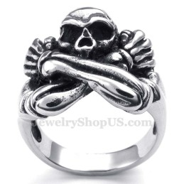 Anillo De Calavera De Titanio