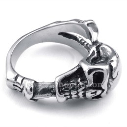 Anillo De Calavera De Titanio