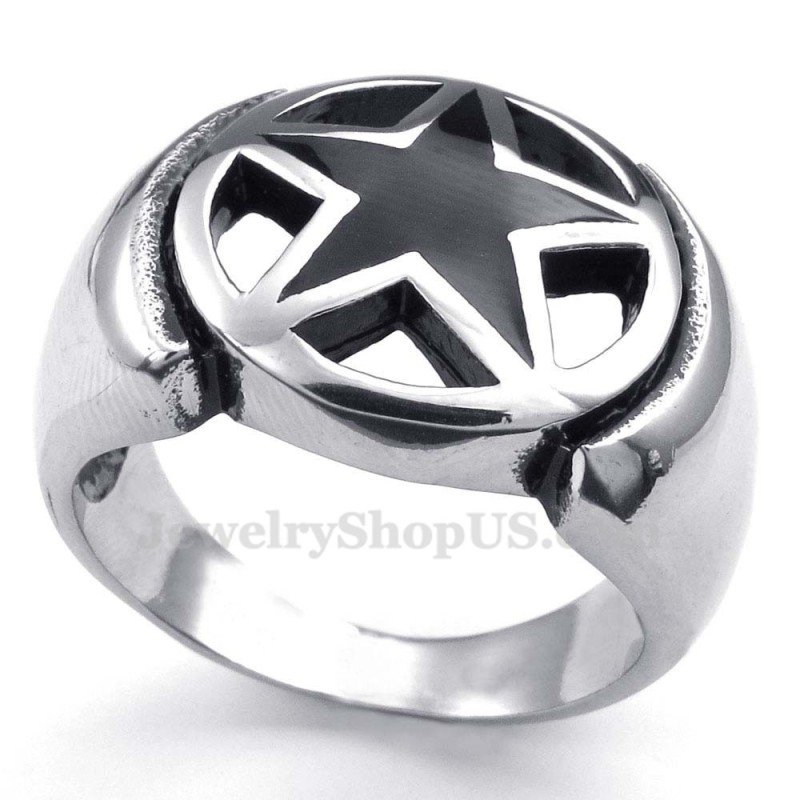 Anillo De Estrella De Cinco Puntas De Titanio Anillo De Estrella De Cinco Puntas De Titanio