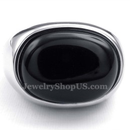 Anillo De Titanio Con Incrustaciones De Ágata