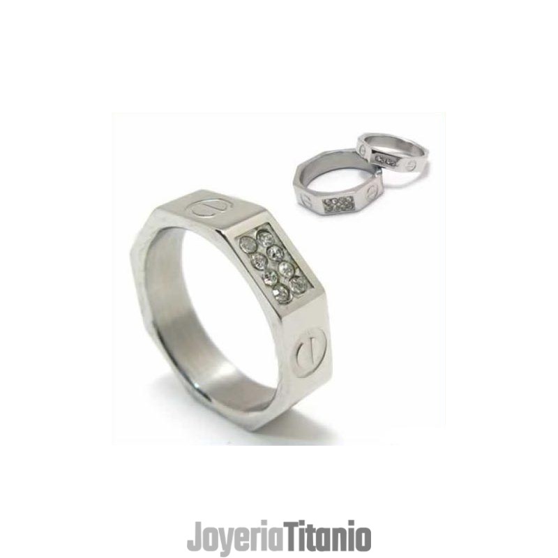 Anillo De Corte De Titanio Con Incrustaciones De Diamantes De 6 Mm Anillo De Corte De Titanio Con Incrustaciones De Diamantes De 6 Mm