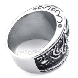 Anillo De Titanio Con Circonita Negra