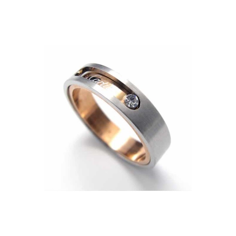 Anillo De Corte De Titanio Con Incrustaciones De Diamantes De 5 Mm Anillo De Corte De Titanio Con Incrustaciones De Diamantes De 5 Mm