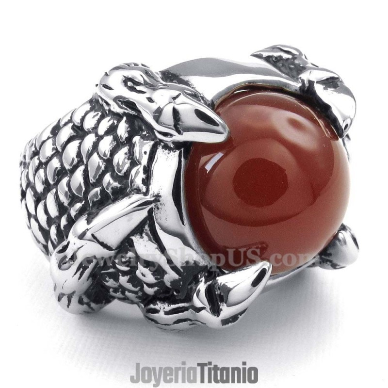 Anillo De Titanio Con Incrustaciones De Ágata Negra Anillo De Titanio Con Incrustaciones De Ágata Negra
