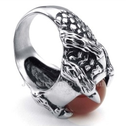 Anillo De Titanio Con Incrustaciones De Ágata Negra