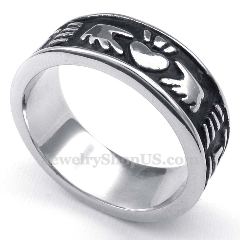 Anillo De Titanio Con Forma De Corazón Anillo De Titanio Con Forma De Corazón