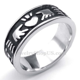 Anillo De Titanio Con Forma De Corazón