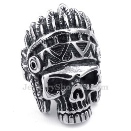 Anillo De Calavera De Titanio De Los Indios