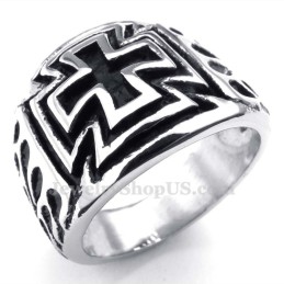 Anillo De Cruz De Titanio