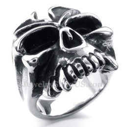 Anillo De Calavera De Titanio