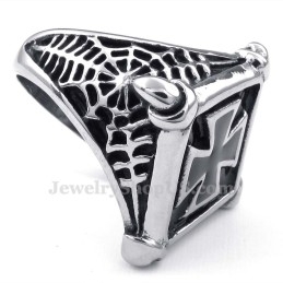 Anillo De Cruz De Rombo De Titanio