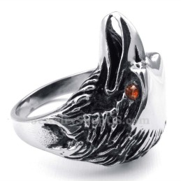 Anillo De Águila De Titanio Con Ojos Rojos