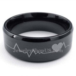 Anillo Redondo De Titanio Negro