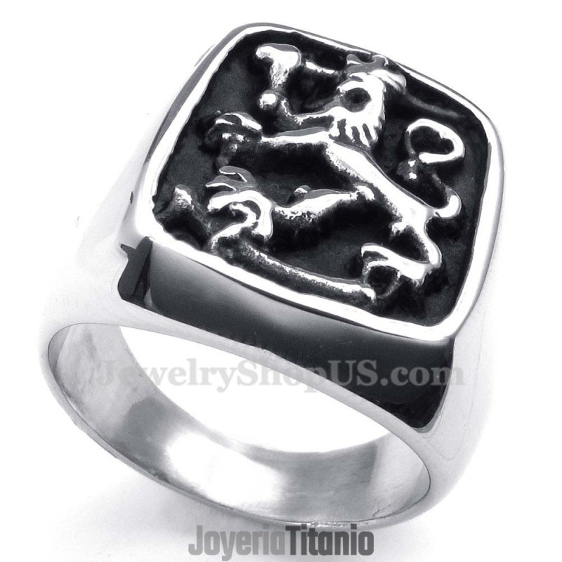 Anillo De León De Titanio Anillo De León De Titanio
