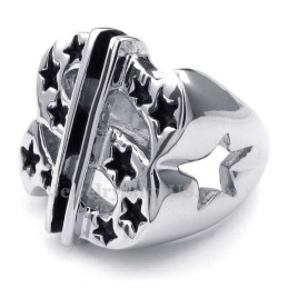 Anillo De Titanio Con El Símbolo Del Dólar