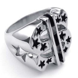 Anillo De Titanio Con El Símbolo Del Dólar