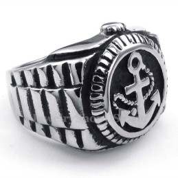 Anillo De Reloj Con Anclas De Titanio