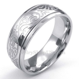 Anillo Con Patrón De Corrosión De Titanio