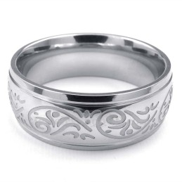 Anillo Con Patrón De Corrosión De Titanio