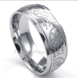 Anillo Con Patrón De Corrosión De Titanio
