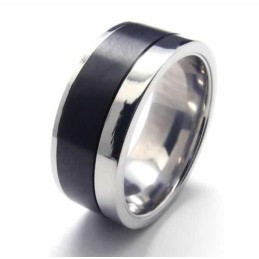 Anillo De Titanio Negro De 8 Mm Para Hombre