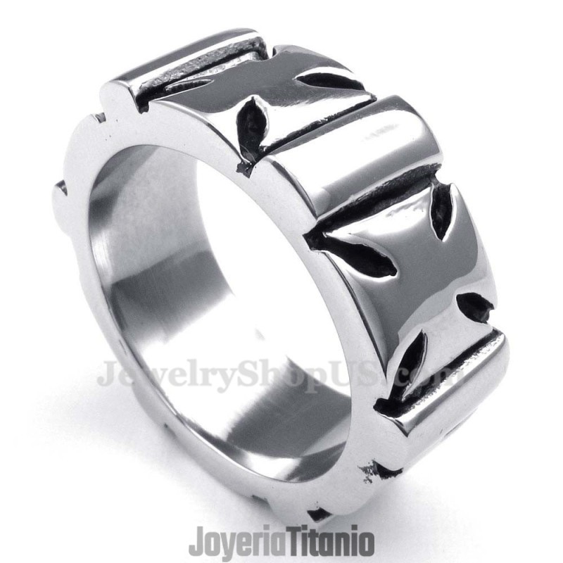 Anillo De Cruz De Titanio Anillo De Cruz De Titanio