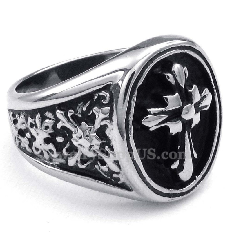 Anillo De Cruz De Titanio