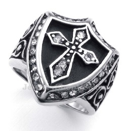 Anillo De Cruz De Titanio