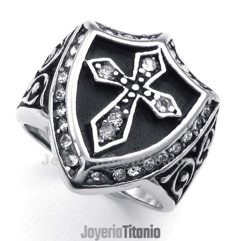 Anillo De Cruz De Titanio