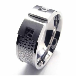 Anillo De Titanio De Diseño Para Hombre De 8 Mm