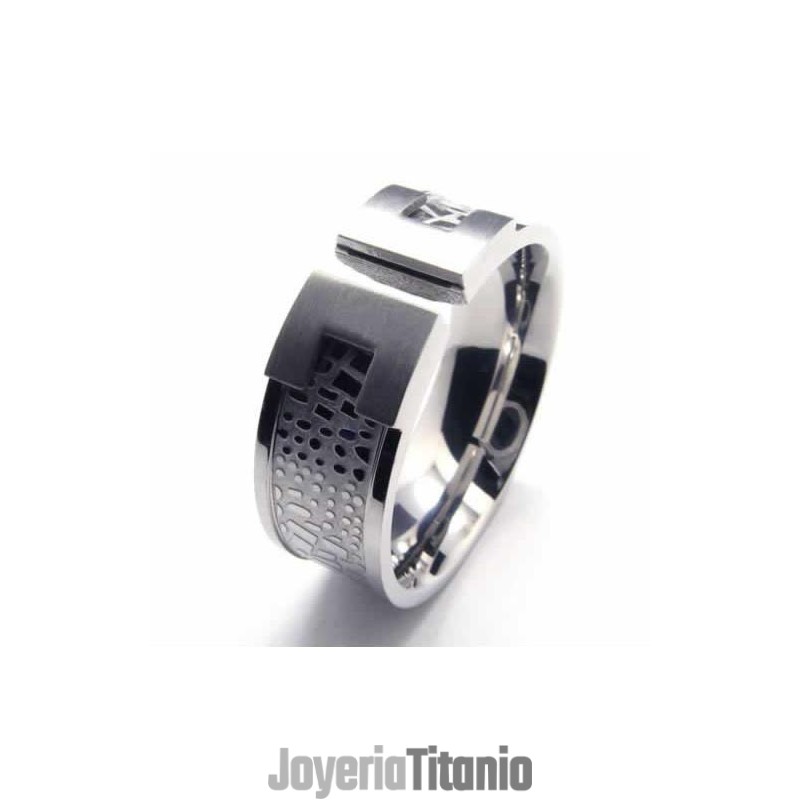 Anillo De Titanio De Diseño Para Hombre De 8 Mm Anillo De Titanio De Diseño Para Hombre De 8 Mm