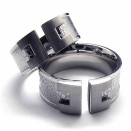 Anillo De Titanio De Diseño Para Hombre De 8 Mm