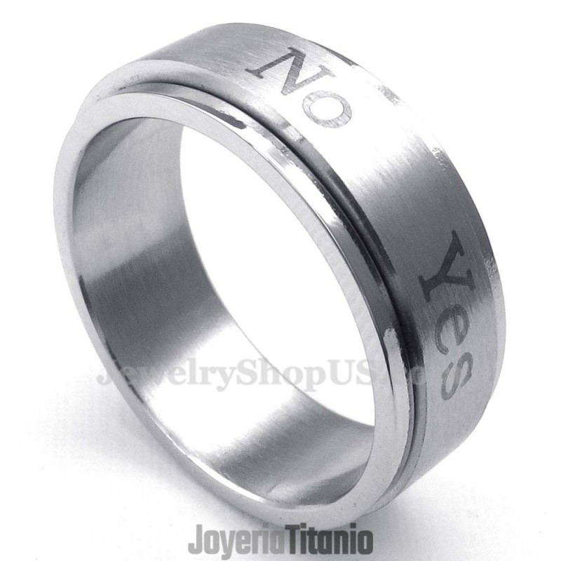 Sí No Anillo De Titanio (Se Puede Girar) Sí No Anillo De Titanio (Se Puede Girar)