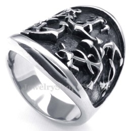 Anillo De Titanio Con Anclas
