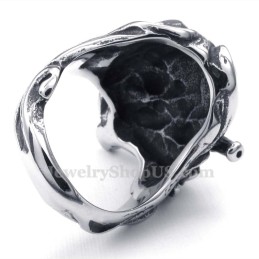 Anillo De Calavera De Pistola De Titanio