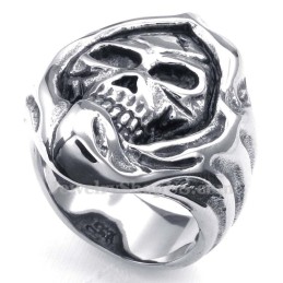 Anillo De Calavera De Titanio