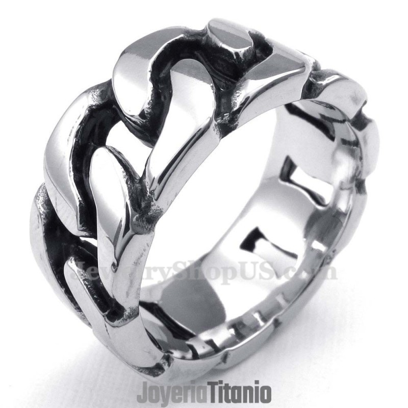Anillo De Cadena De Titanio