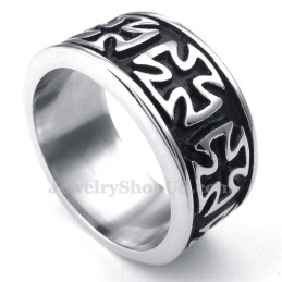 Anillo De Cruz De Titanio
