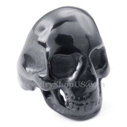 Anillo De Calavera De Titanio Negro