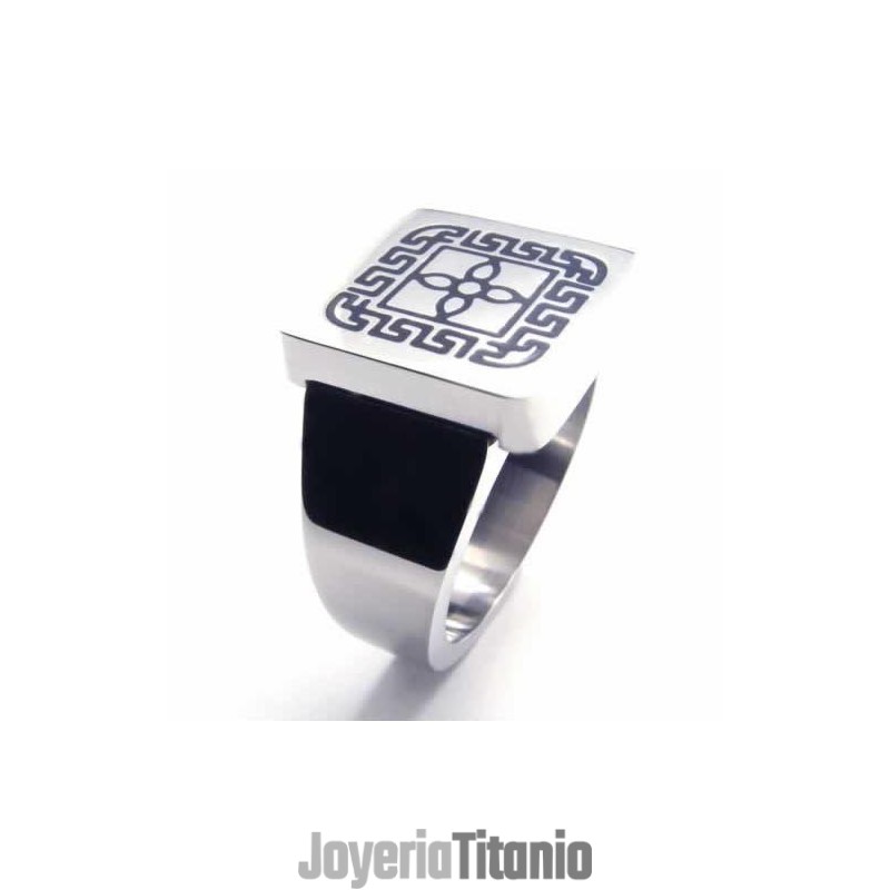 Anillo Giratorio De Titanio Con Llave Griega De 17 Mm