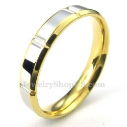 Anillo De Titanio, Oro Y Plata De Moda Para Mujer