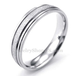 Anillo De Titanio Para Amantes Con Arenado (Para Hombre)