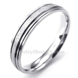 Anillo De Corazón De Titanio Con Acabado Arenado (Para Mujer)