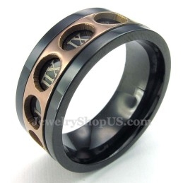 Anillo Giratorio De Titanio Con Números Romanos