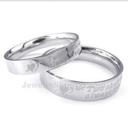 Anillo De Titanio "Una Flecha A Través Del Corazón" (Para Mujer)