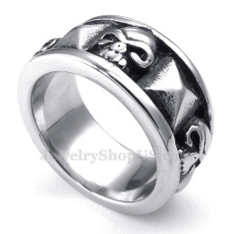 Anillo De Calavera De Titanio