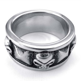 Anillo De Calavera De Titanio