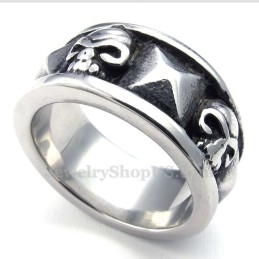Anillo De Calavera De Titanio