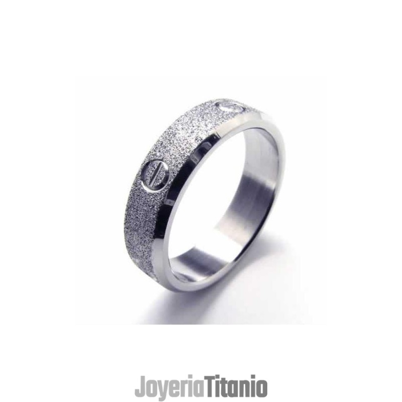 Anillo De Titanio Cepillado De 6 Mm