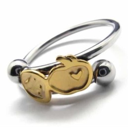 Anillo Fruit Love De Titanio Y Oro De 8 Mm